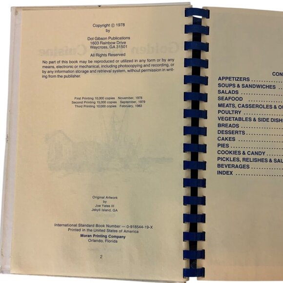 Golden Isles Cuisine 1978 Spiral-Bound Cookbook By Dot Gibson Publications - Picture 4 of 11